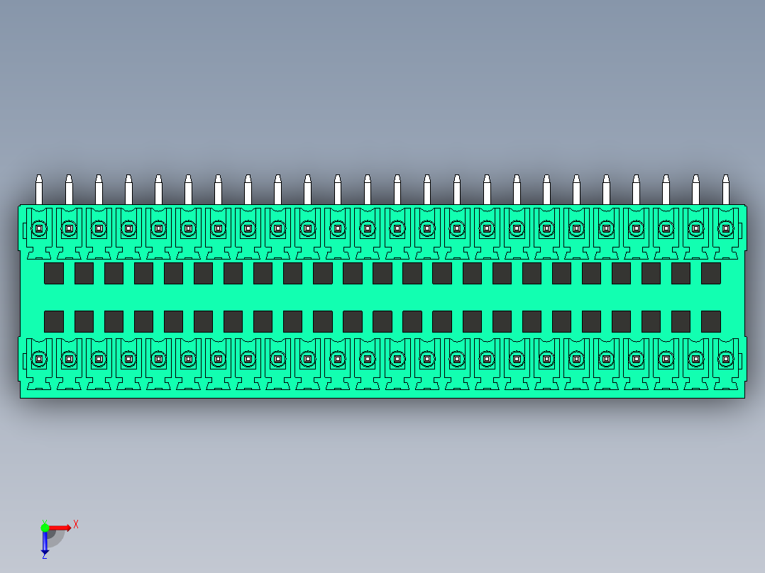 DEGSON 15EDG 系列 3.5mm 插拔式接线端子 FullPack-15EDGRH-3.5-48P-14-00AH俯视图