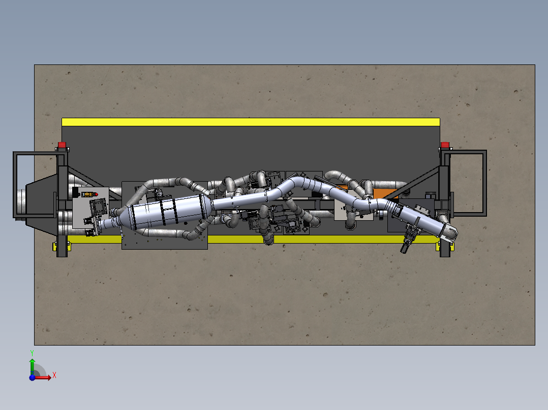 焊接排气系统前视图
