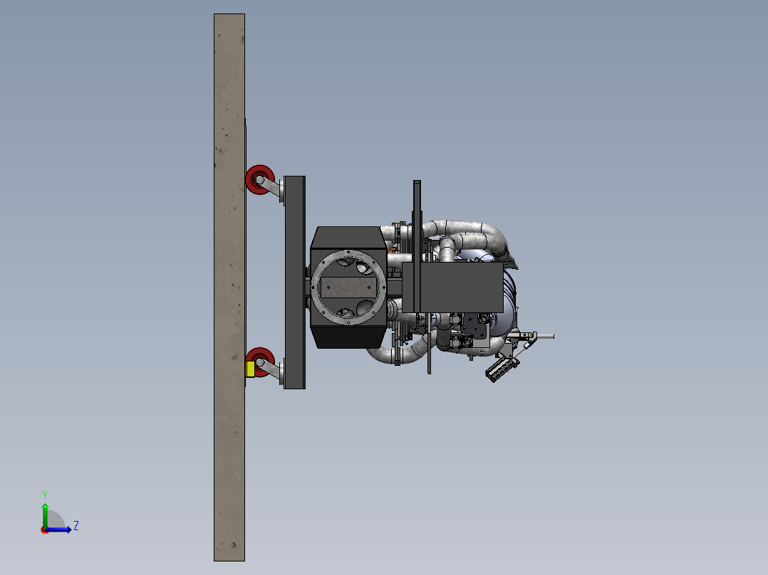 焊接排气系统左视图