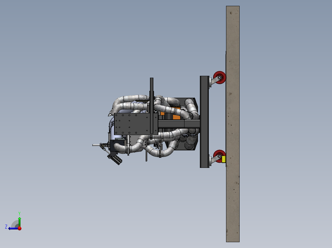 焊接排气系统右视图
