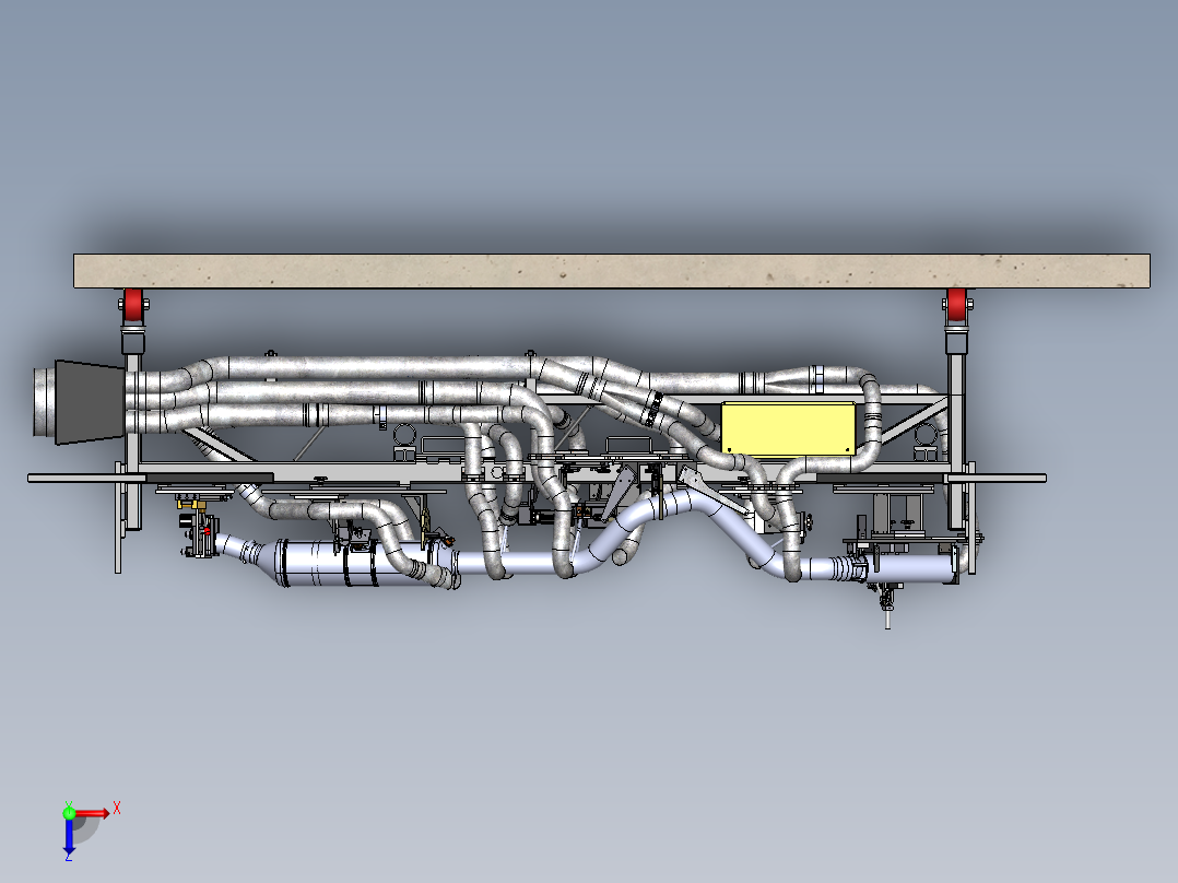 焊接排气系统俯视图