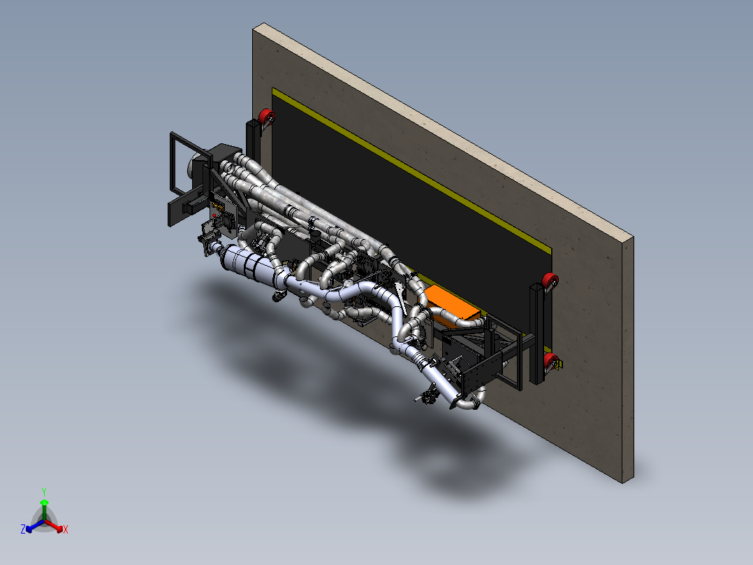 焊接排气系统正等轴测图