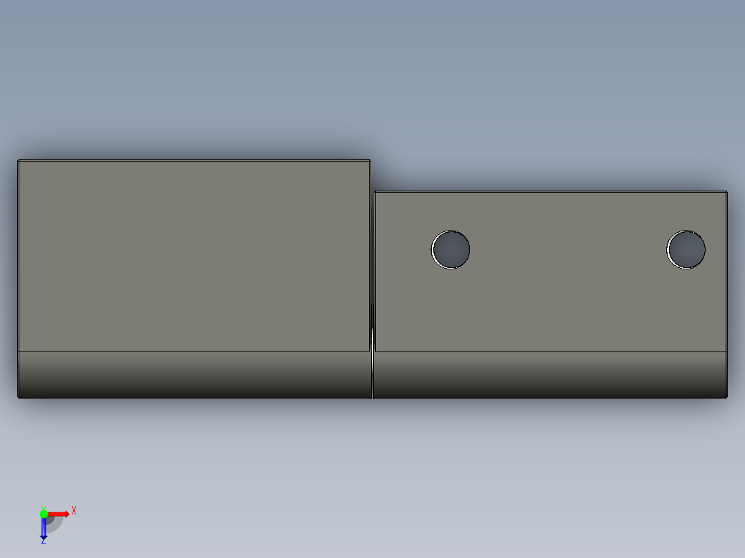 鋅合金鉸鏈SOH-3D多系列多零件图纸模型俯视图
