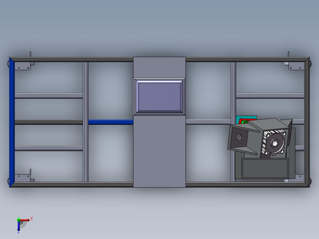 保险杠切割机俯视图