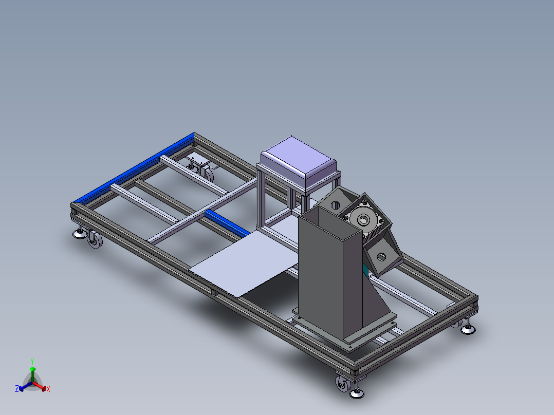保险杠切割机正等轴测图