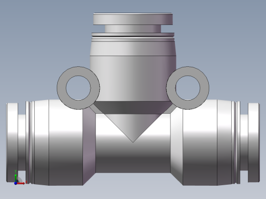 气动接头-T型三通APEW8-6（8变6）前视缩略图