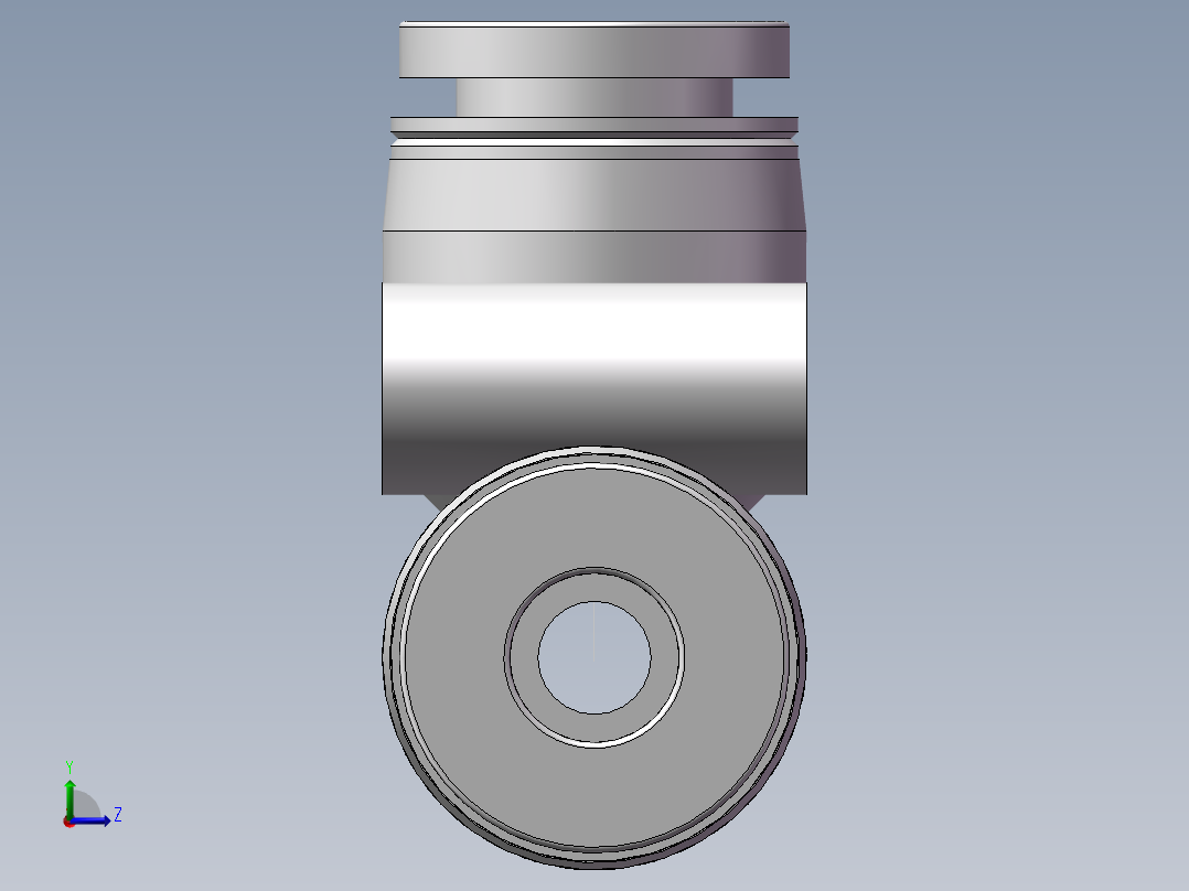 气动接头-T型三通APEW8-6（8变6）左视图