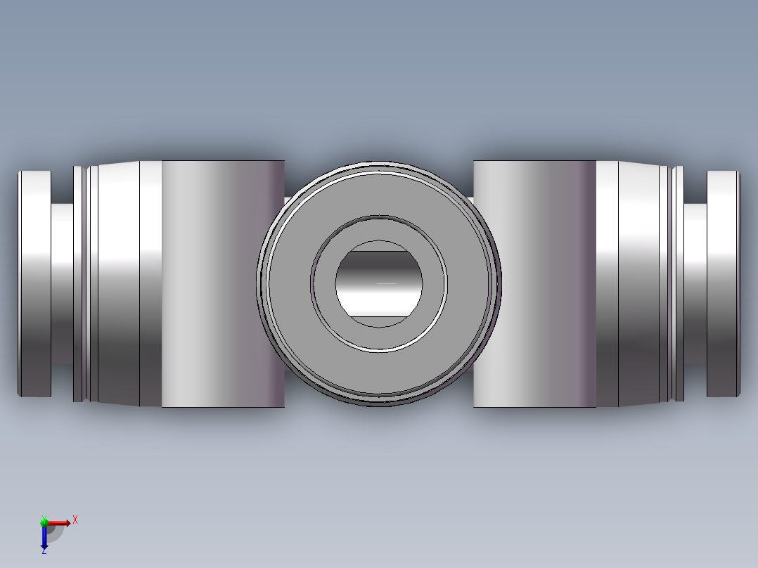 气动接头-T型三通APEW8-6（8变6）俯视图