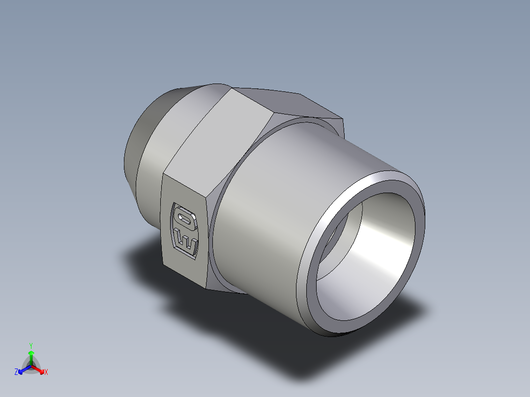 卡套式工业通用硬管接头EO_Weld_connector_AS10L71X主视图