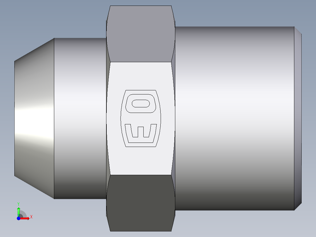 卡套式工业通用硬管接头EO_Weld_connector_AS10L71X前视图