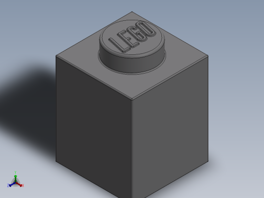 乐高套装 4421基本积木-4211389 - 3005 Medium Stone Grey Brick 1 x 1.SLDPRT