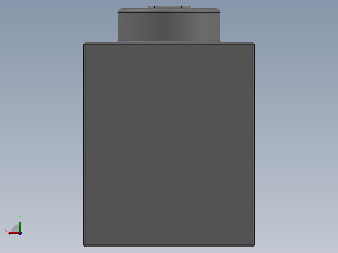 乐高套装 4421基本积木-4211389 - 3005 Medium Stone Grey Brick 1 x 1.SLDPRT后视图