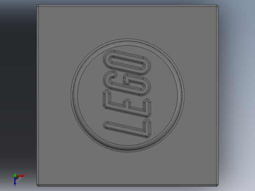 乐高套装 4421基本积木-4211389 - 3005 Medium Stone Grey Brick 1 x 1.SLDPRT俯视缩略图