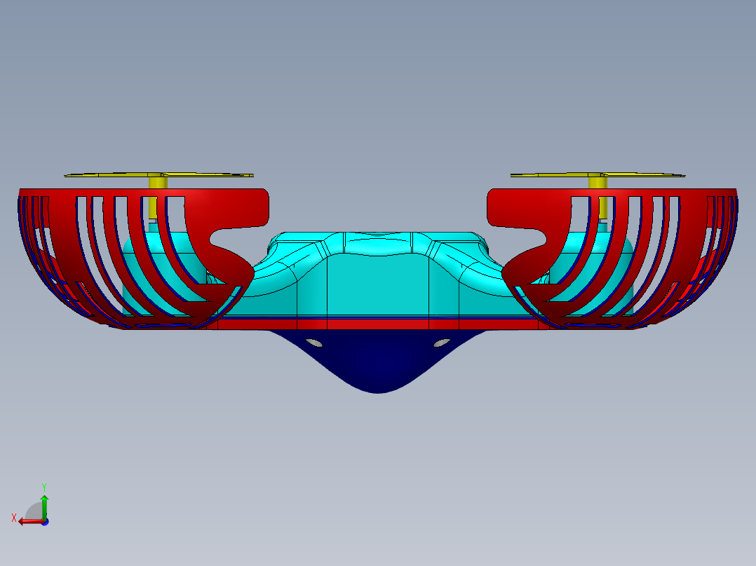 无人机后视图
