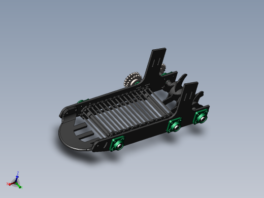 一种用于大葱收获的挖掘装置三维sw模型