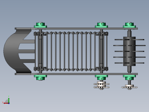 一种用于大葱收获的挖掘装置三维sw模型后视缩略图