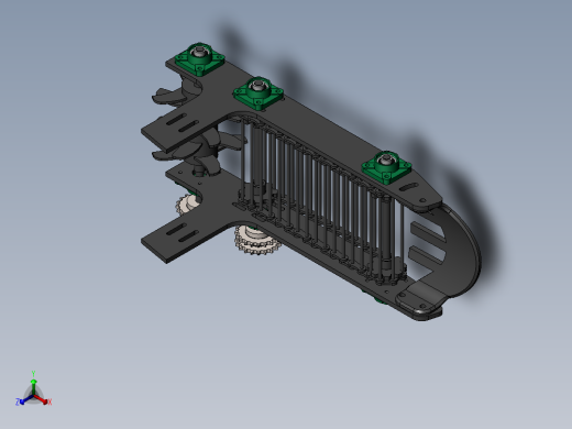 一种用于大葱收获的挖掘装置三维sw模型正等轴测缩略图