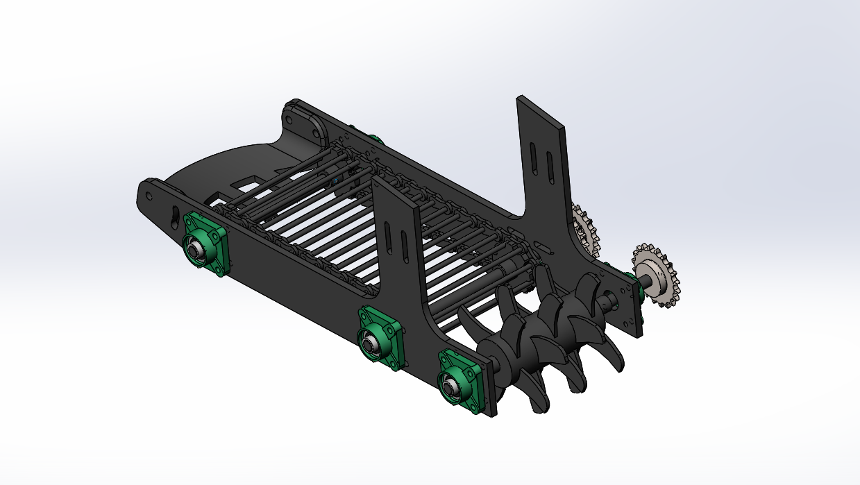 一种用于大葱收获的挖掘装置三维sw模型