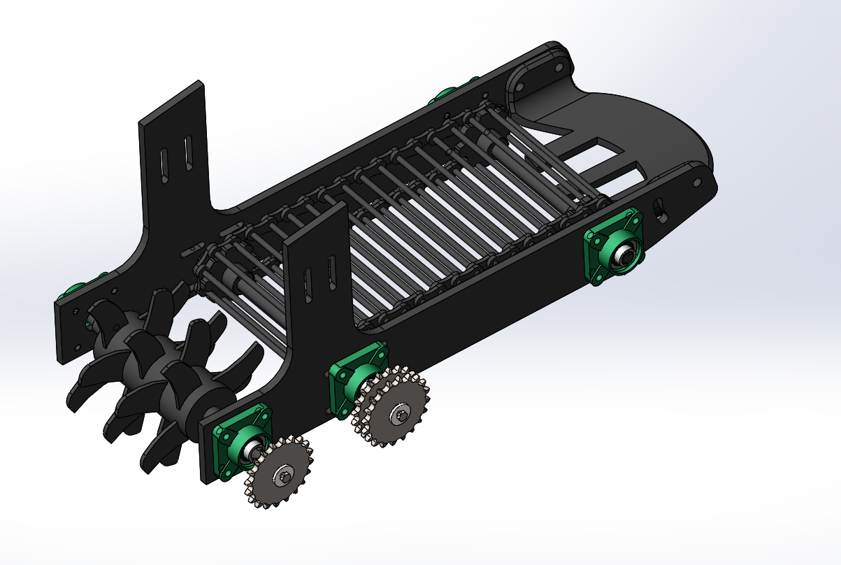 一种用于大葱收获的挖掘装置三维sw模型