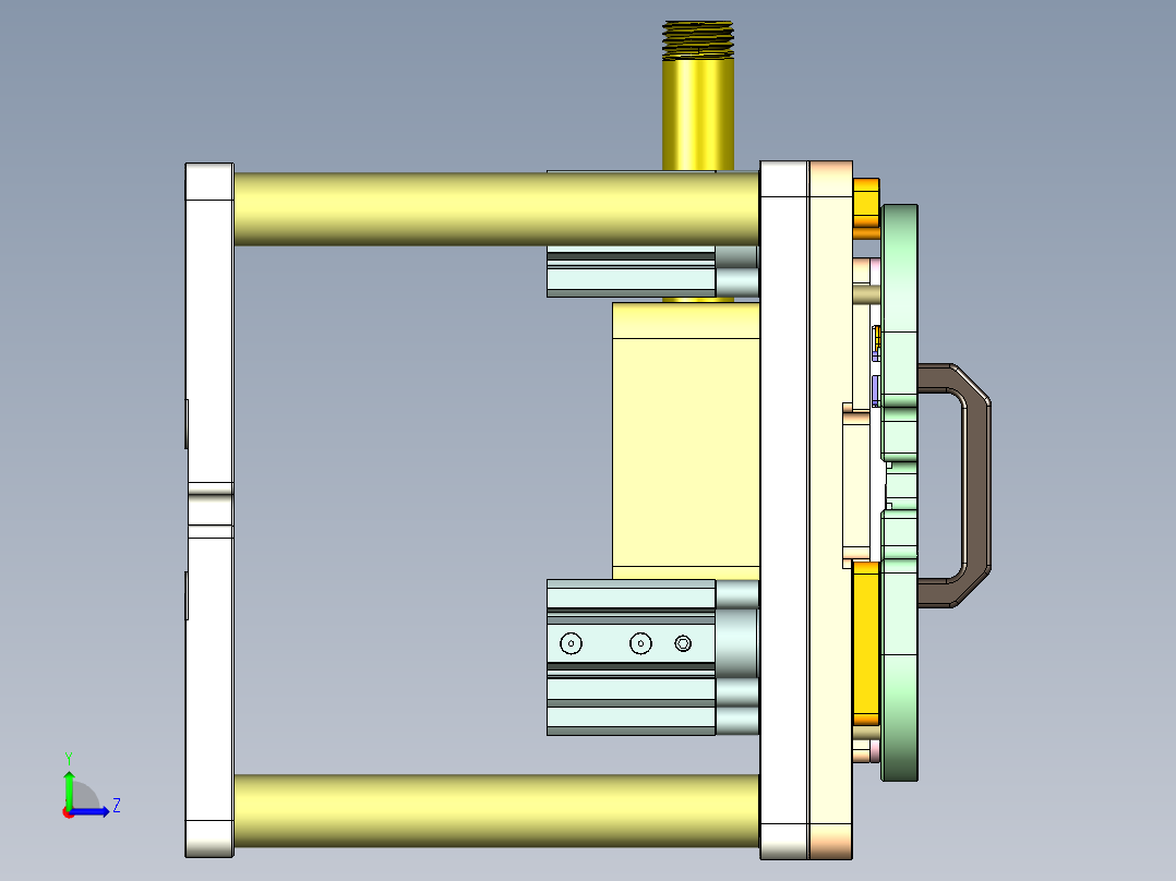 HAZEL-C-笔记本CNC工装夹具三维模型CNC7-0613左视图