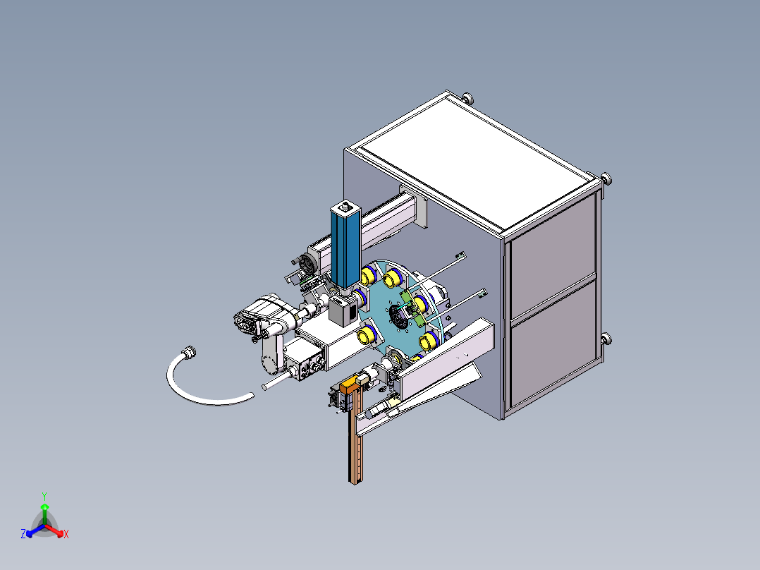 二维码打码扫码测量机台sw21可编辑正等轴测图