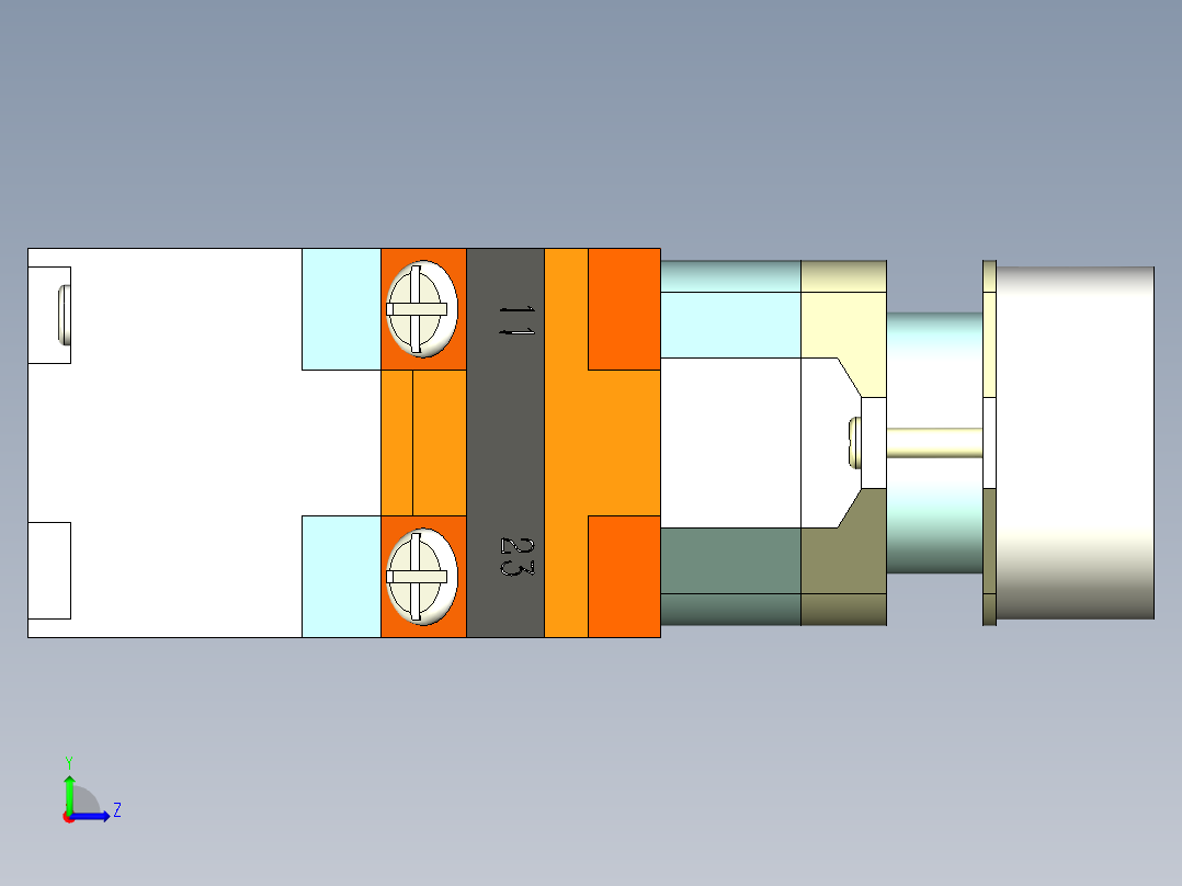 德力西电气LAY8-11D 纯蓝左视图