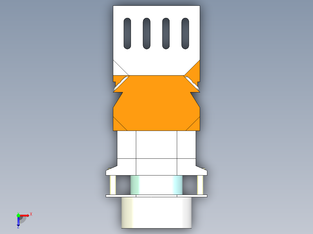 德力西电气LAY8-11D 纯蓝俯视图