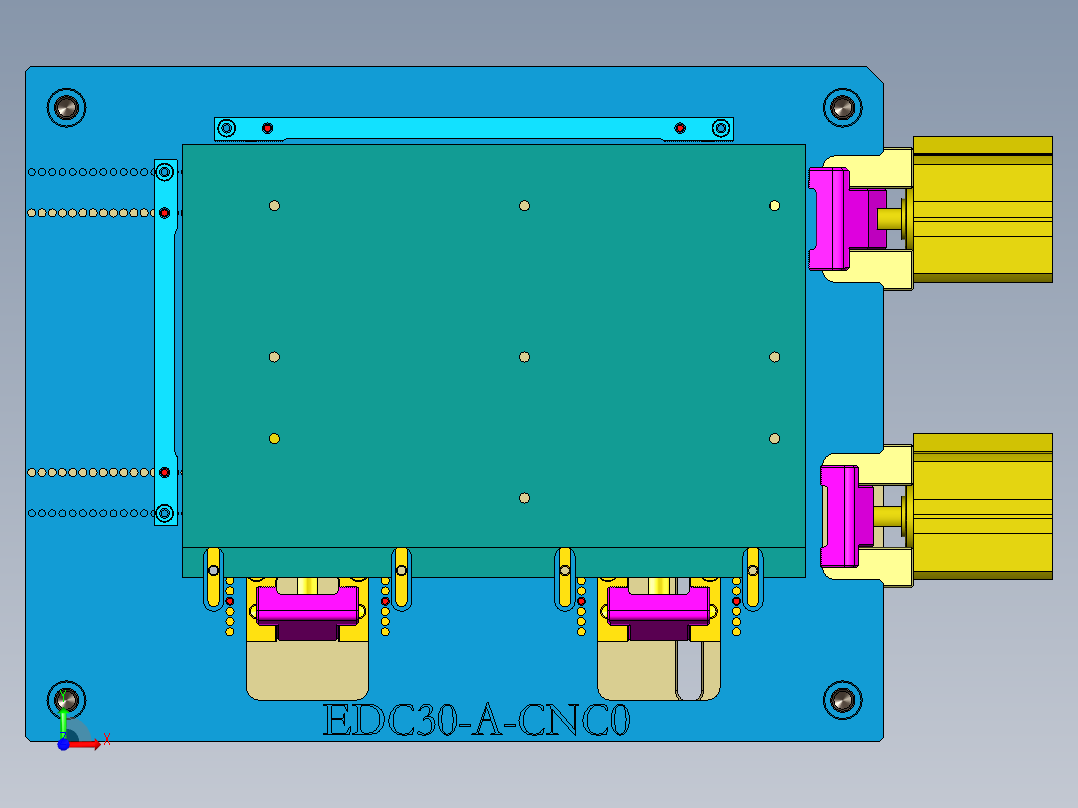 EDC30-A-笔记本CNC工装夹具三维模型CNC0-190125前视图