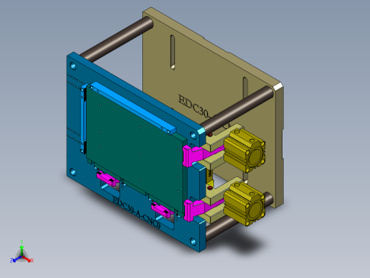 EDC30-A-笔记本CNC工装夹具三维模型CNC0-190125正等轴测缩略图