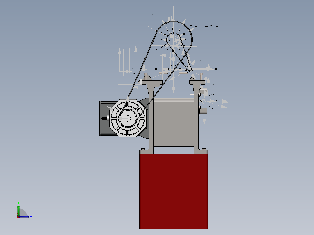 SW格式6140数控车床3D模型图纸 Solidworks设计左视图