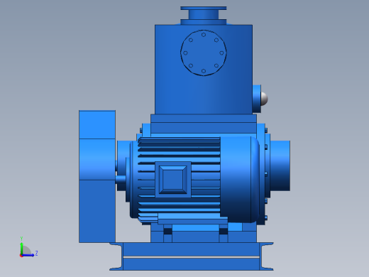 泵、水泵、X-100B旋片真空泵(上海高鹏)左视缩略图