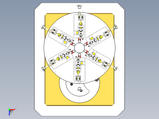 汽车零部件定位工装俯视缩略图