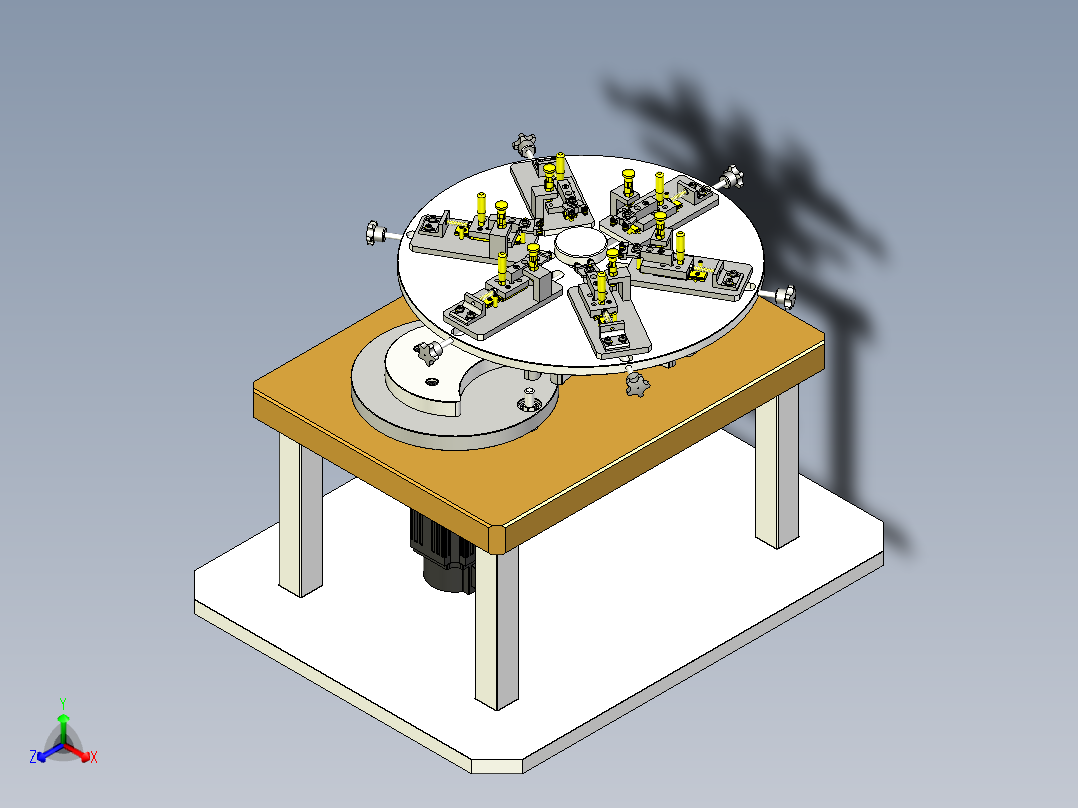 汽车零部件定位工装正等轴测图
