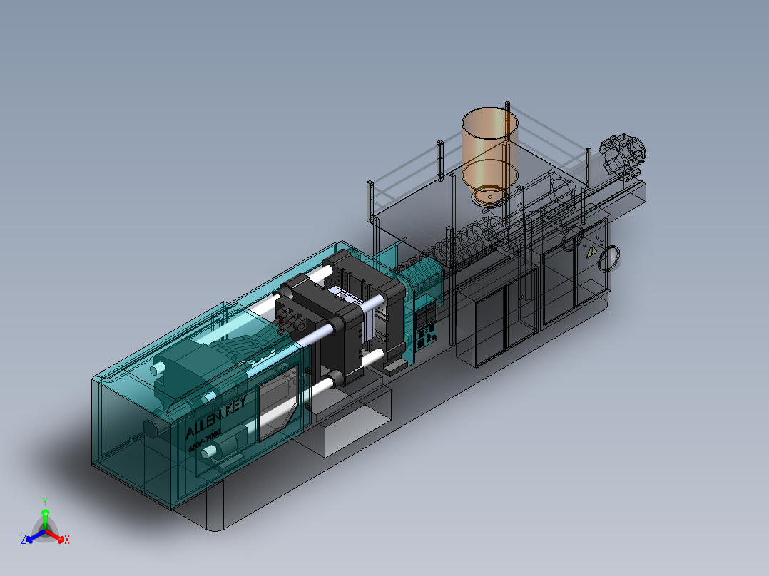 注塑模具、模具正等轴测图