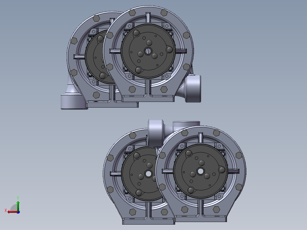 4款FMC-650-MAG-D磁力离合器驱动离心泵模型后视图