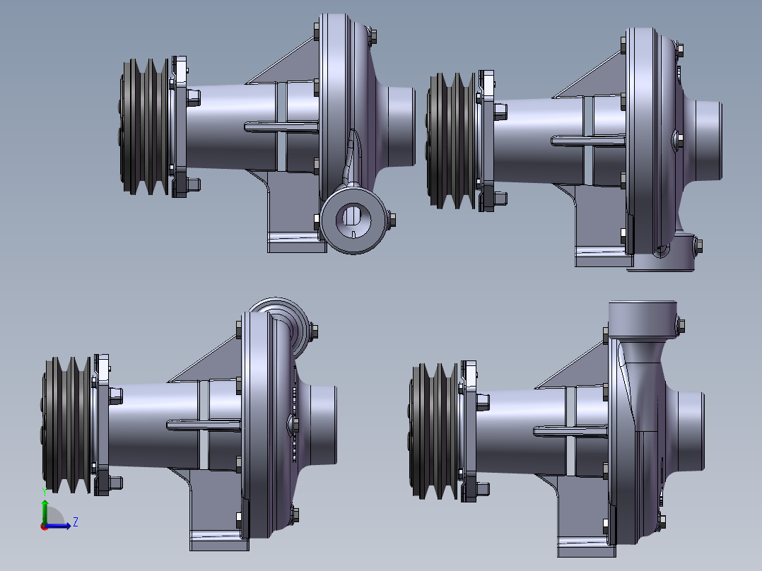 4款FMC-650-MAG-D磁力离合器驱动离心泵模型左视图