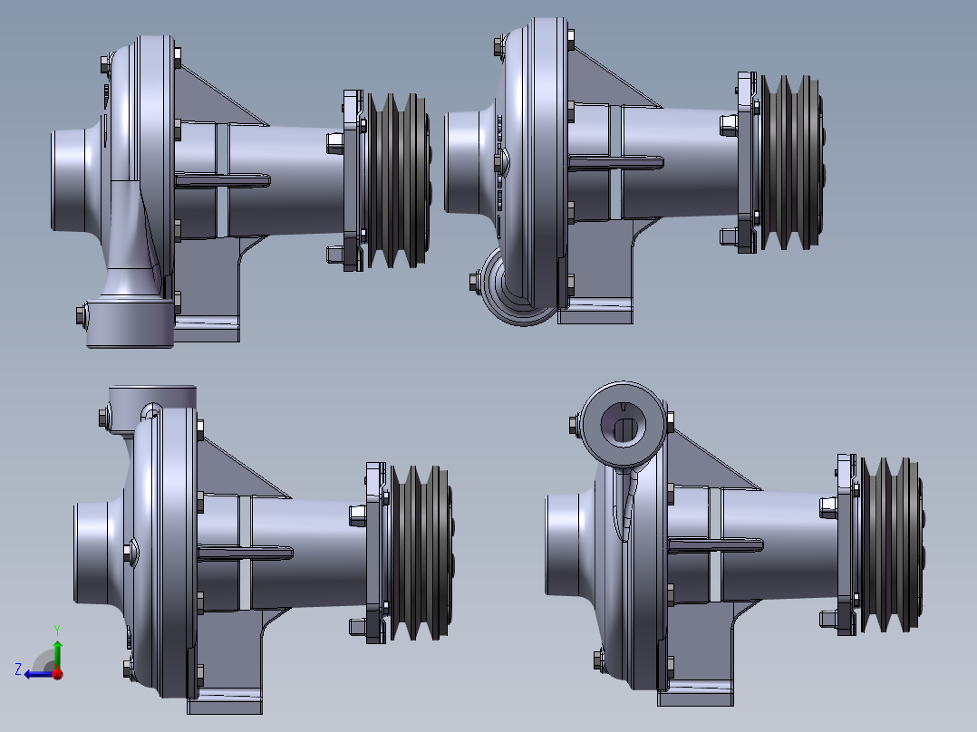 4款FMC-650-MAG-D磁力离合器驱动离心泵模型右视图