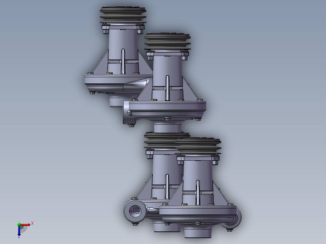 4款FMC-650-MAG-D磁力离合器驱动离心泵模型俯视图