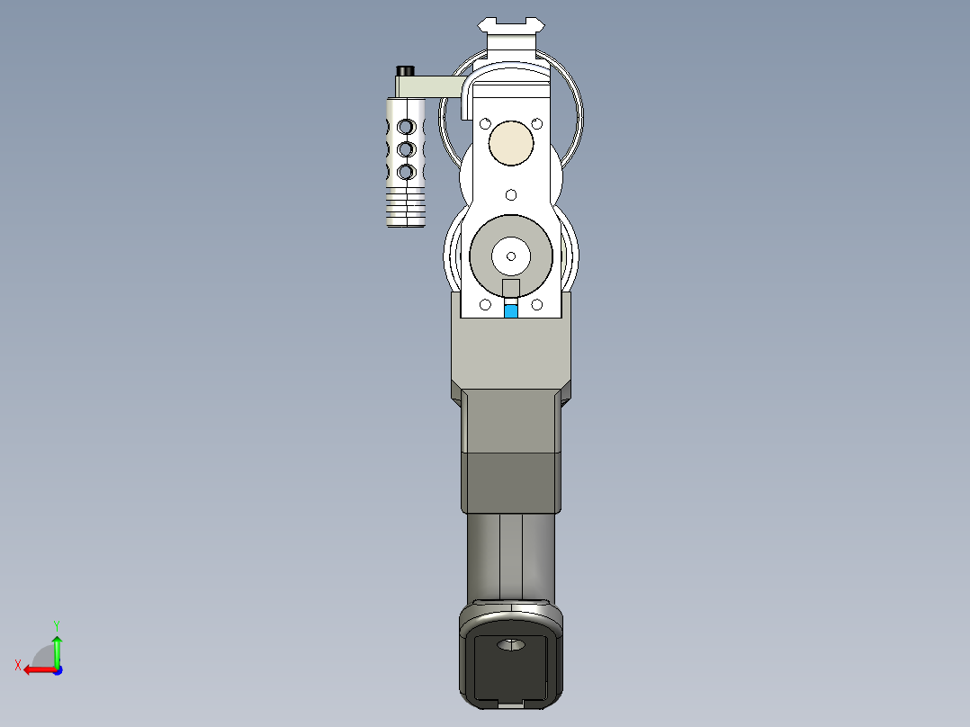 中握中拉电磁击锤pcp后视图