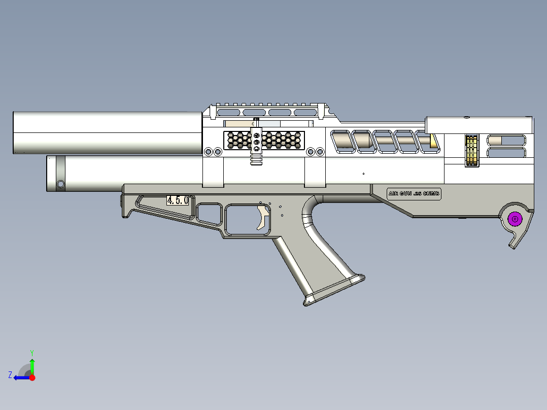 中握中拉电磁击锤pcp右视图