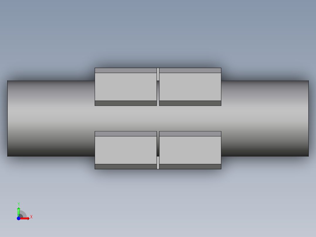 精密切割夹具 - 30mm 轴前视图