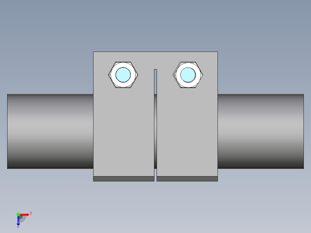 精密切割夹具 - 30mm 轴俯视图