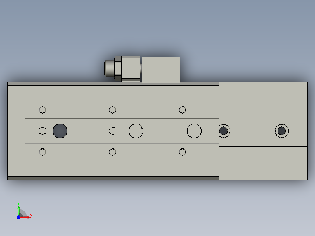 HLQ25X75SAS_DS1-H滑台气缸前视图