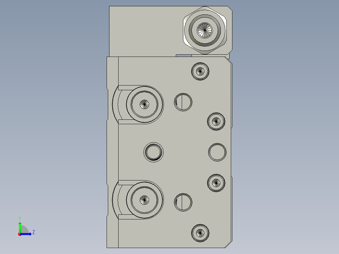 HLQ25X75SAS_DS1-H滑台气缸左视图