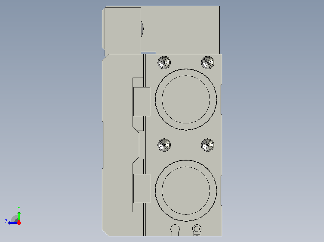 HLQ25X75SAS_DS1-H滑台气缸右视图
