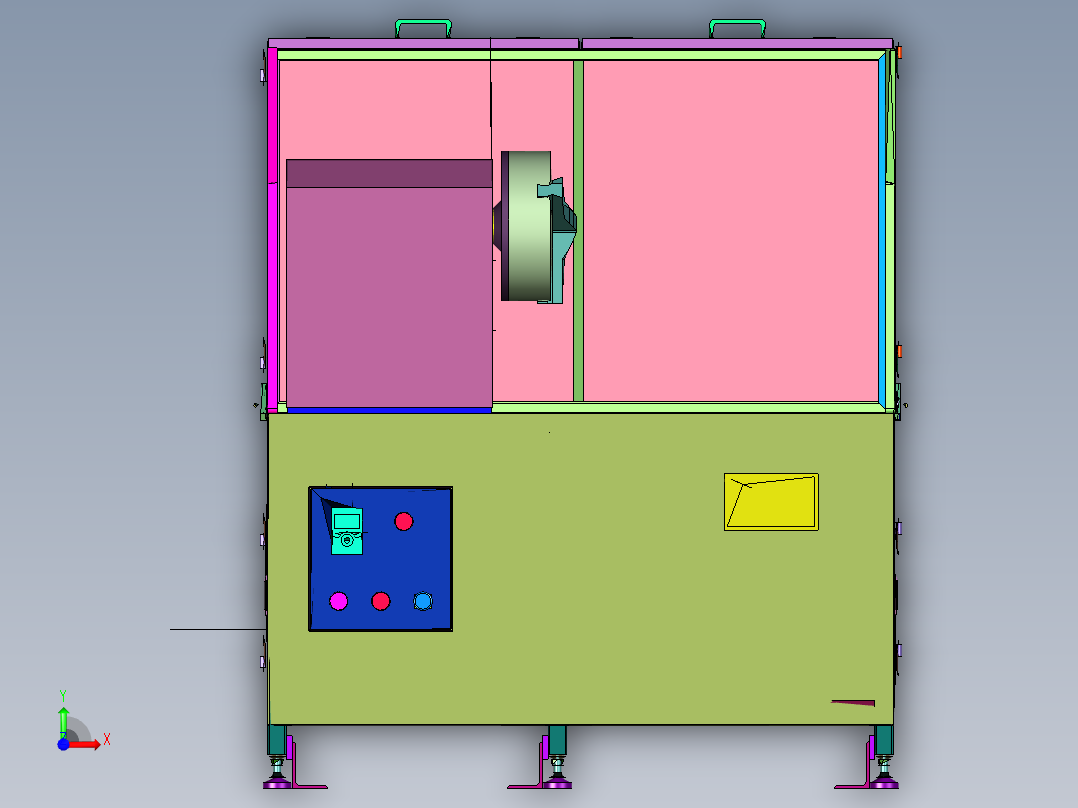 防尘式五金打磨机前视图