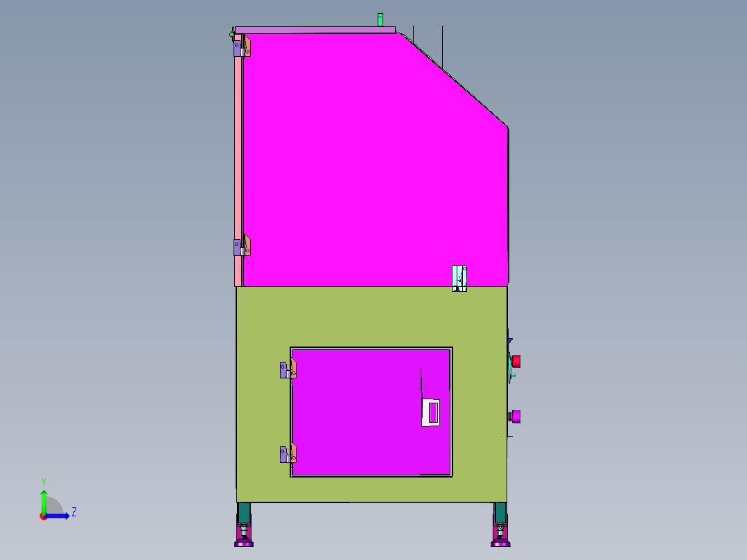 防尘式五金打磨机左视图
