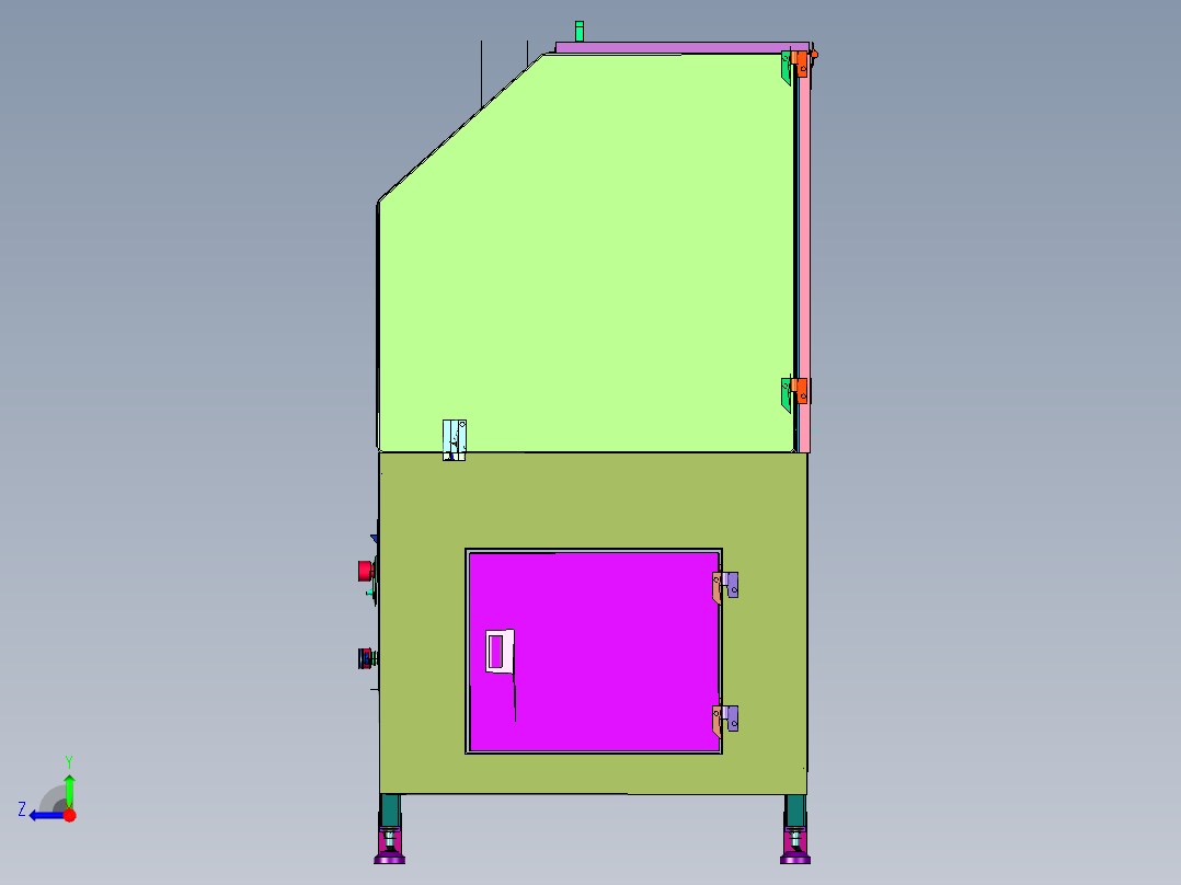 防尘式五金打磨机右视图