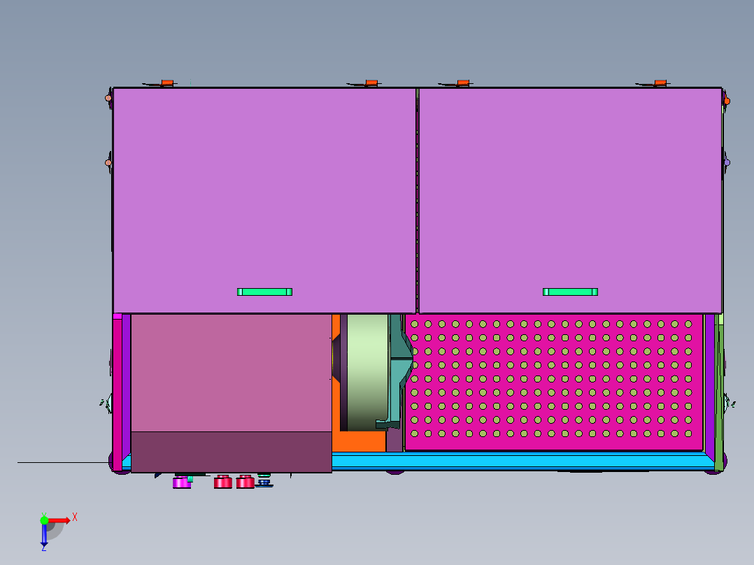 防尘式五金打磨机俯视图