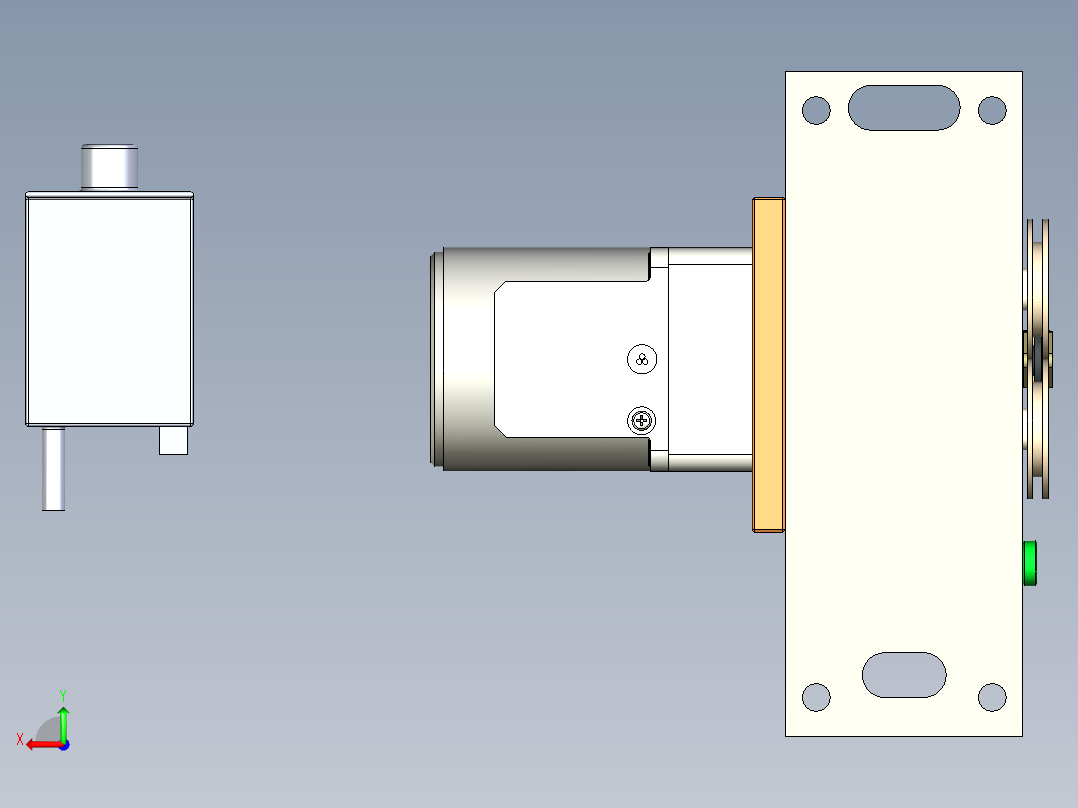 半自动冲子研磨机头后视图